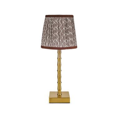 Image of Wisteria Sora House Faux Silk USB Rechargeable LED Table Lamp