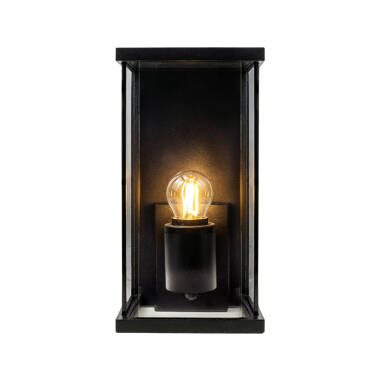 Image of Edit Halo Half Lantern Outdoor Wall Light with PIR Sensor