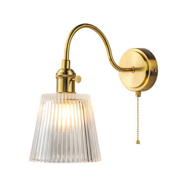 Image of Wisteria Stratford Ridged Glass Series Wall Light