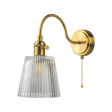 Image of Wisteria Stratford Ridged Glass Series Wall Light