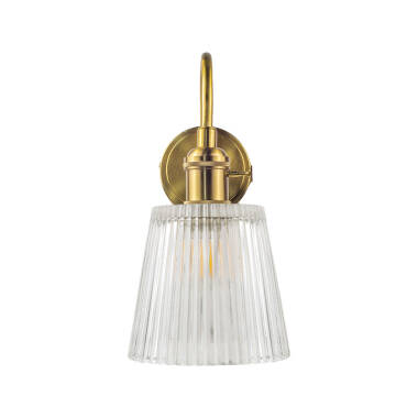 Image of Wisteria Stratford Ridged Glass Series Wall Light