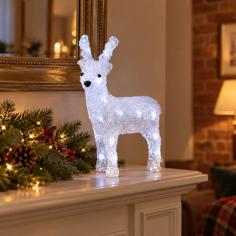 Image of Konstsmide Christmas Battery Operated LED Small Reindeer Feature Light