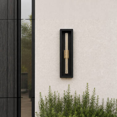 Westport Obsidian LED Half Lantern Outdoor Wall Light