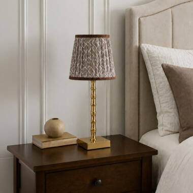 Image of Wisteria Sora House Faux Silk USB Rechargeable LED Table Lamp