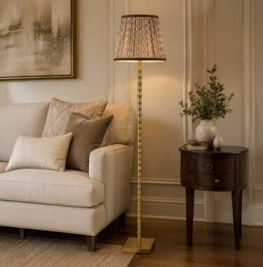 Image of Wisteria Sora House Faux Silk USB Rechargeable LED Floor Lamp