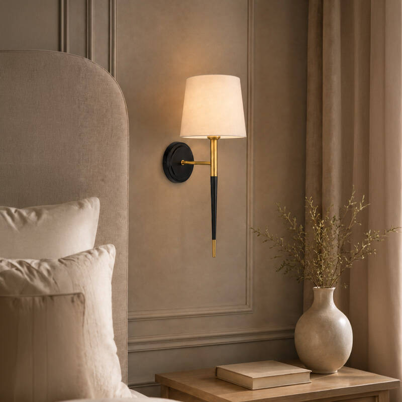 Image of Westport Amber Painted Gold Wall Light