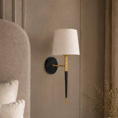 Image of Westport Amber Painted Gold Wall Light