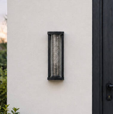 Image of Westport Arcora Half Lantern Outdoor Wall Light