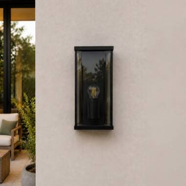 Image of Edit Halo Half Lantern Outdoor Wall Light with PIR Sensor