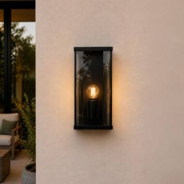 Image of Edit Halo Half Lantern Outdoor Wall Light with PIR Sensor