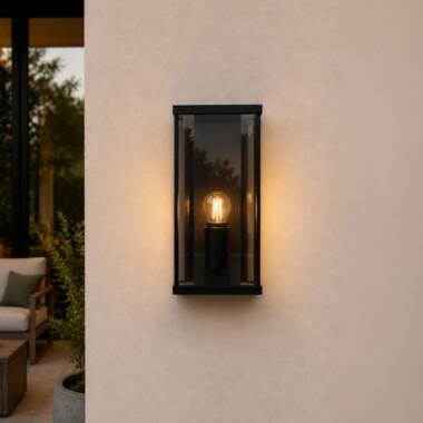 Image of Edit Halo Half Lantern Outdoor Wall Light