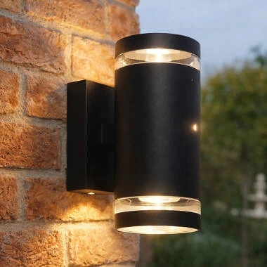 Edit Dez Outdoor Up & Down Wall Light with Dusk to Dawn Sensor