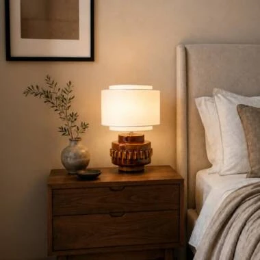 Khudi & Khora Ceramic Ember Table Lamp