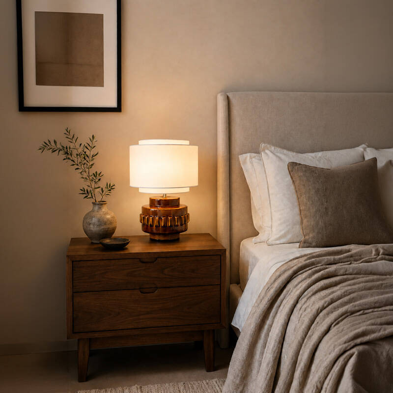 Image of Khudi & Khora Ceramic Ember Table Lamp