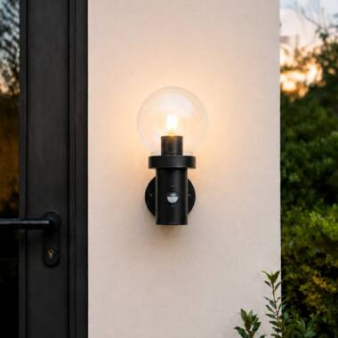 Image of Edit Fjord Outdoor Lantern Wall Light with PIR Sensor