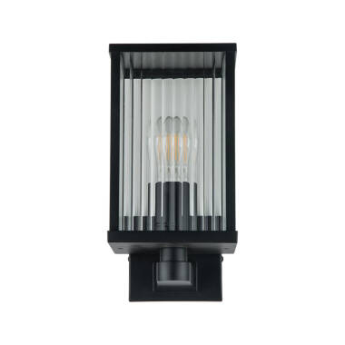 Image of Edit Aster Ridged Glass Outdoor Lantern Wall Light