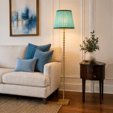 Image of Wisteria Sora House Faux Silk USB Rechargeable LED Floor Lamp