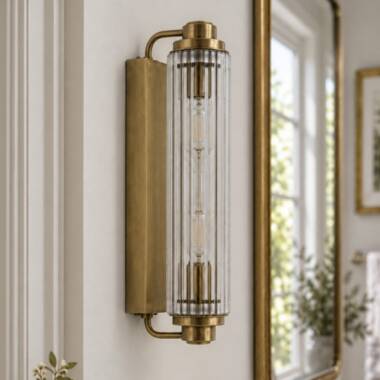 Image of Wisteria No.10 Ridged Glass Bathroom Wall Light