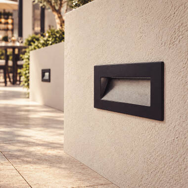 Image of Edit 6W Groult Recessed Outdoor Cool White LED Wall Light