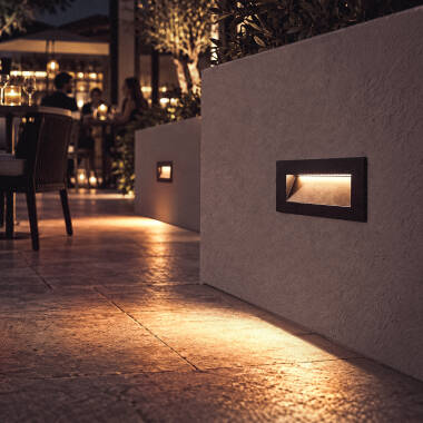 Image of Edit 6W Groult Recessed Outdoor Cool White LED Wall Light