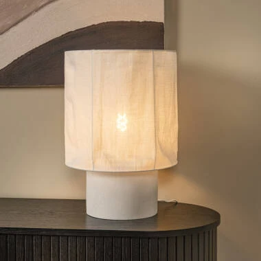 Lucide Tissaja Large Linen Table Lamp