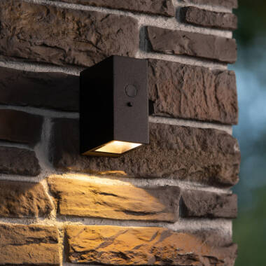 Lucide Bolton Solar LED Outdoor Wall Light with PIR Sensor