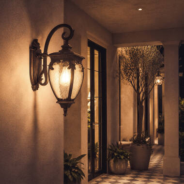 Image of Edit Fiorex Outdoor Hanging Lantern Wall Light