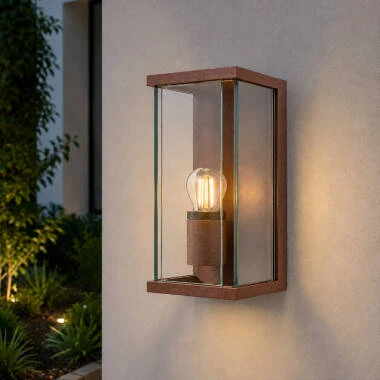 Edit Halo Half Lantern Outdoor Wall Light