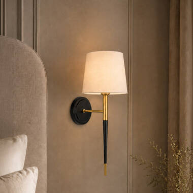 Westport Amber Painted Gold Wall Light