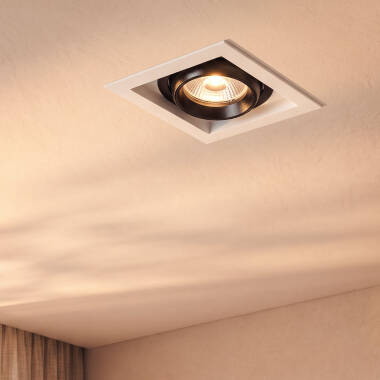 Image of Square Expert Colour 12W Cool White COB LED Adjustable Downlight Cutout 100x100mm