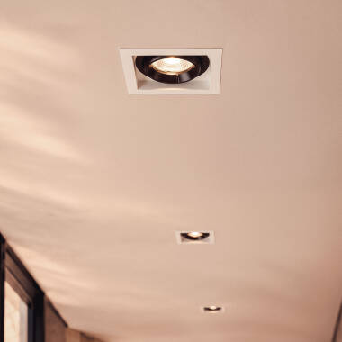 Image of Square Expert Colour 12W Cool White COB LED Adjustable Downlight Cutout 100x100mm
