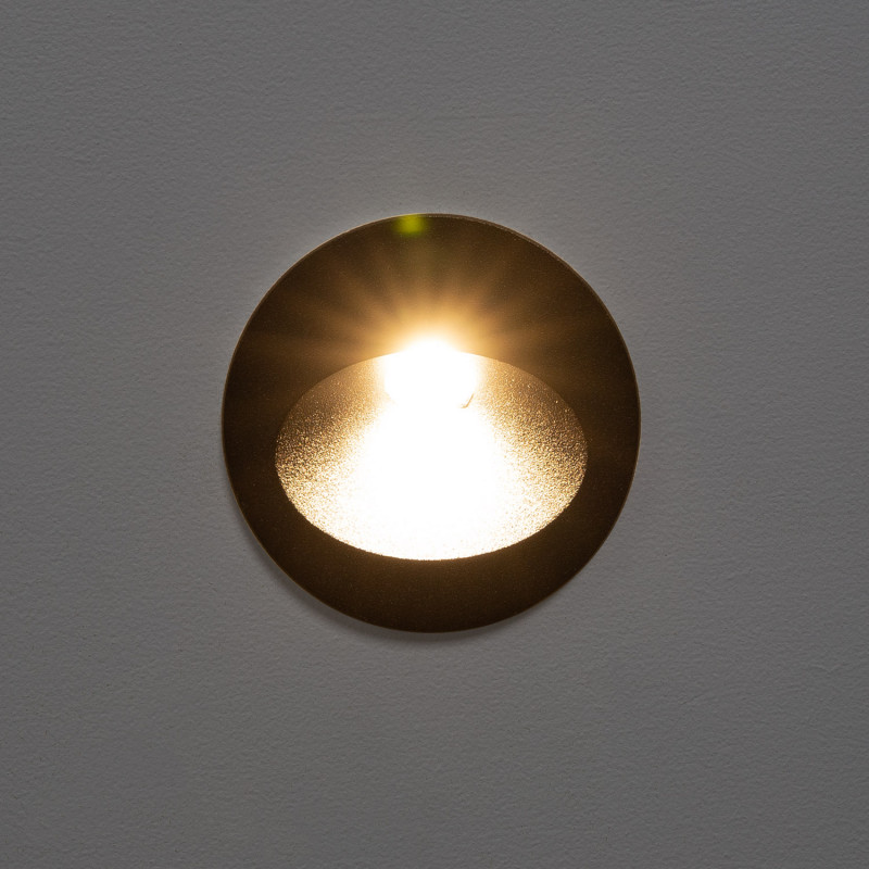 Image of Edit 3W Coney Recessed Round LED Wall Light