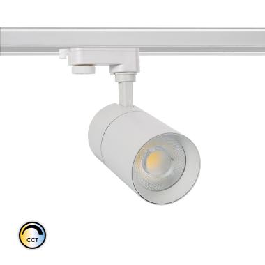 Three Circuit 30W Colour Selectable CCT Dimmable LED Track Light New Mallet