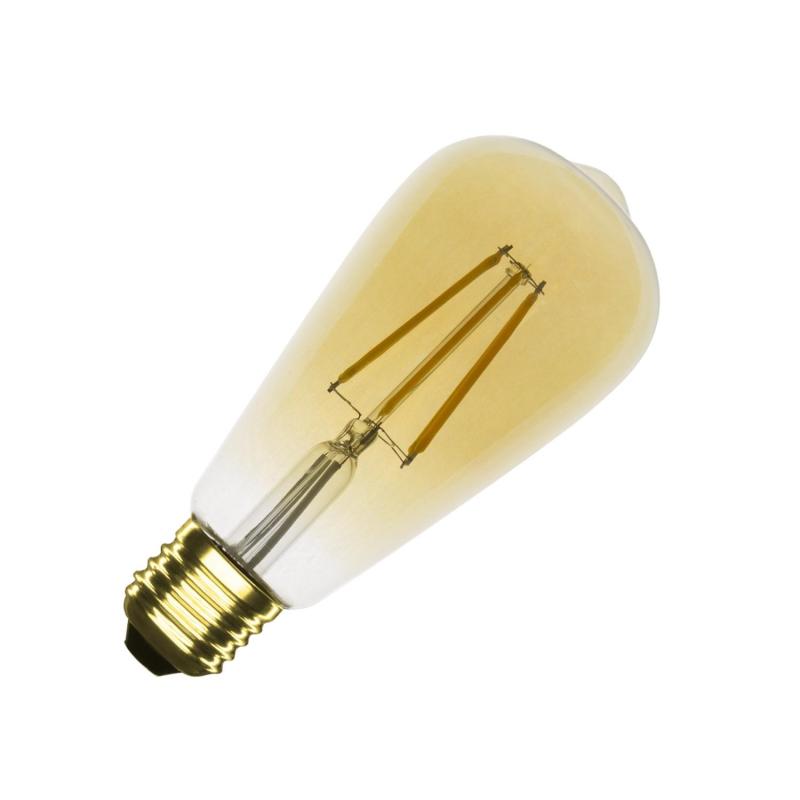Image of 5.5W Dimmable LED Filament Squirrel Cage Bulb Amber - Screw Cap