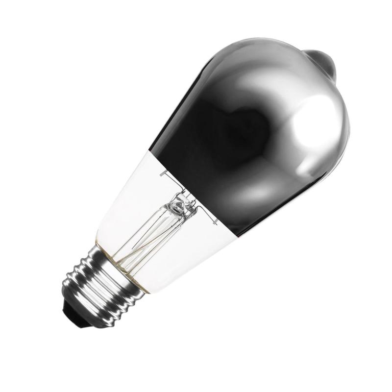Image of 7.5W Dimmable LED Filament Squirrel Cage Bulb Chrome - Screw Cap