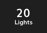 22M Weatherproof Festoon Lighting - 20 Black Bulb Holders