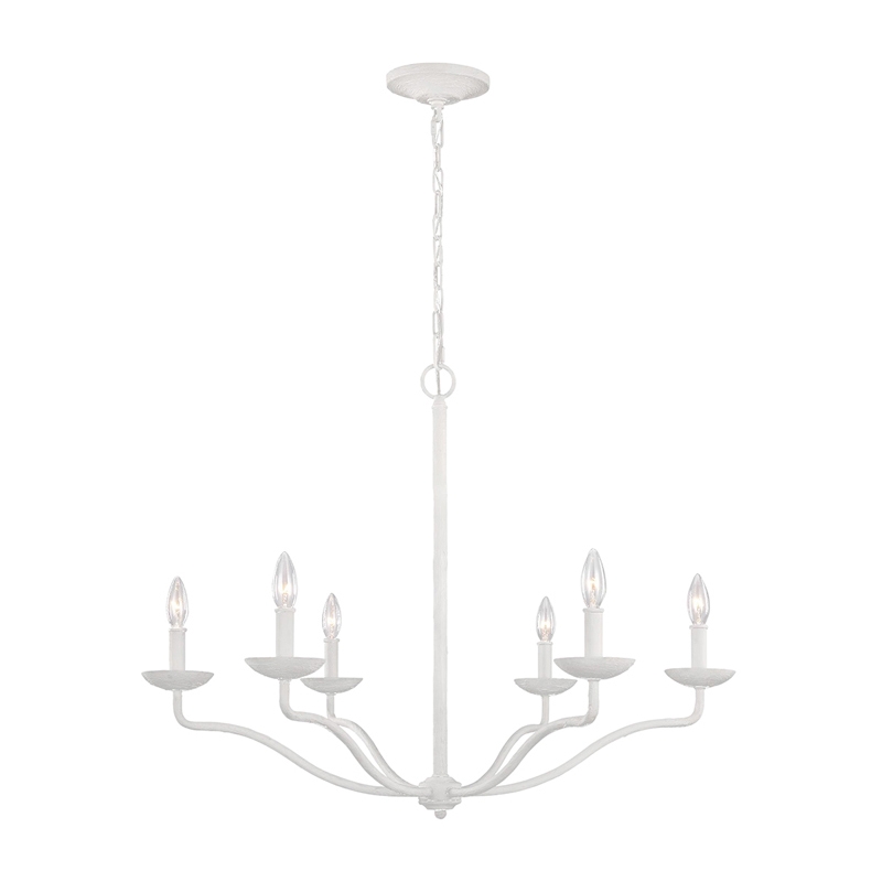 Feiss Annie 6 Light Chandelier - White