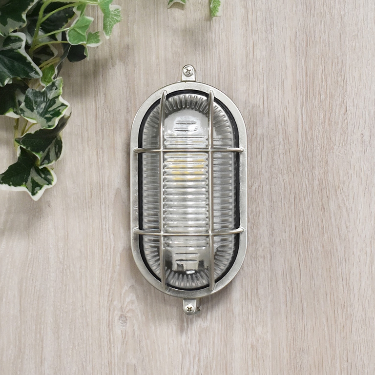 Westport Coastal Port Outdoor Flush Wall Light - Matt Nickel